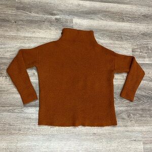 Madewell Orange Mockneck Southfield Sweater Size XS